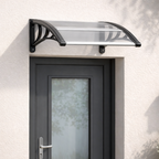 Auvent de Porte 102 × 99 cm Gris