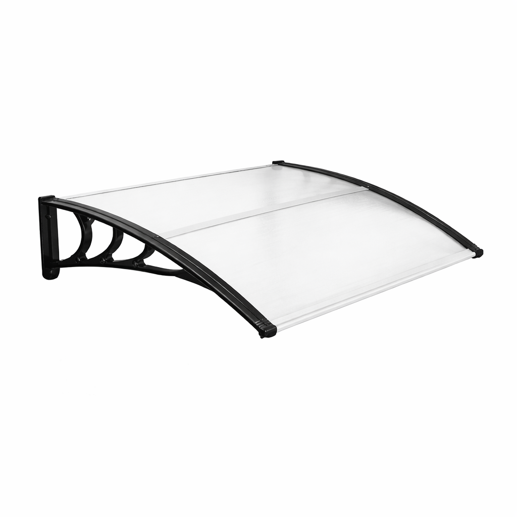 Auvent de Porte 102 × 99 cm Gris